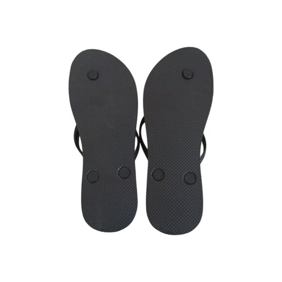 GAP Black and White Striped Flips Flops Women's Size 9-10 Free with Purchase - Picture 2 of 7